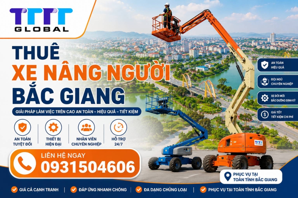 Thuê xe nâng người Bắc Giang