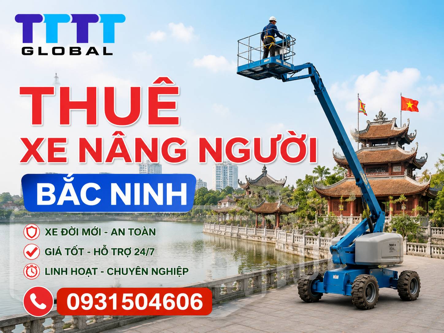Thuê xe nâng người Bắc Ninh cần đáp ứng giá nào tối ưu chi phí? Thuê xe nâng người Bắc Ninh