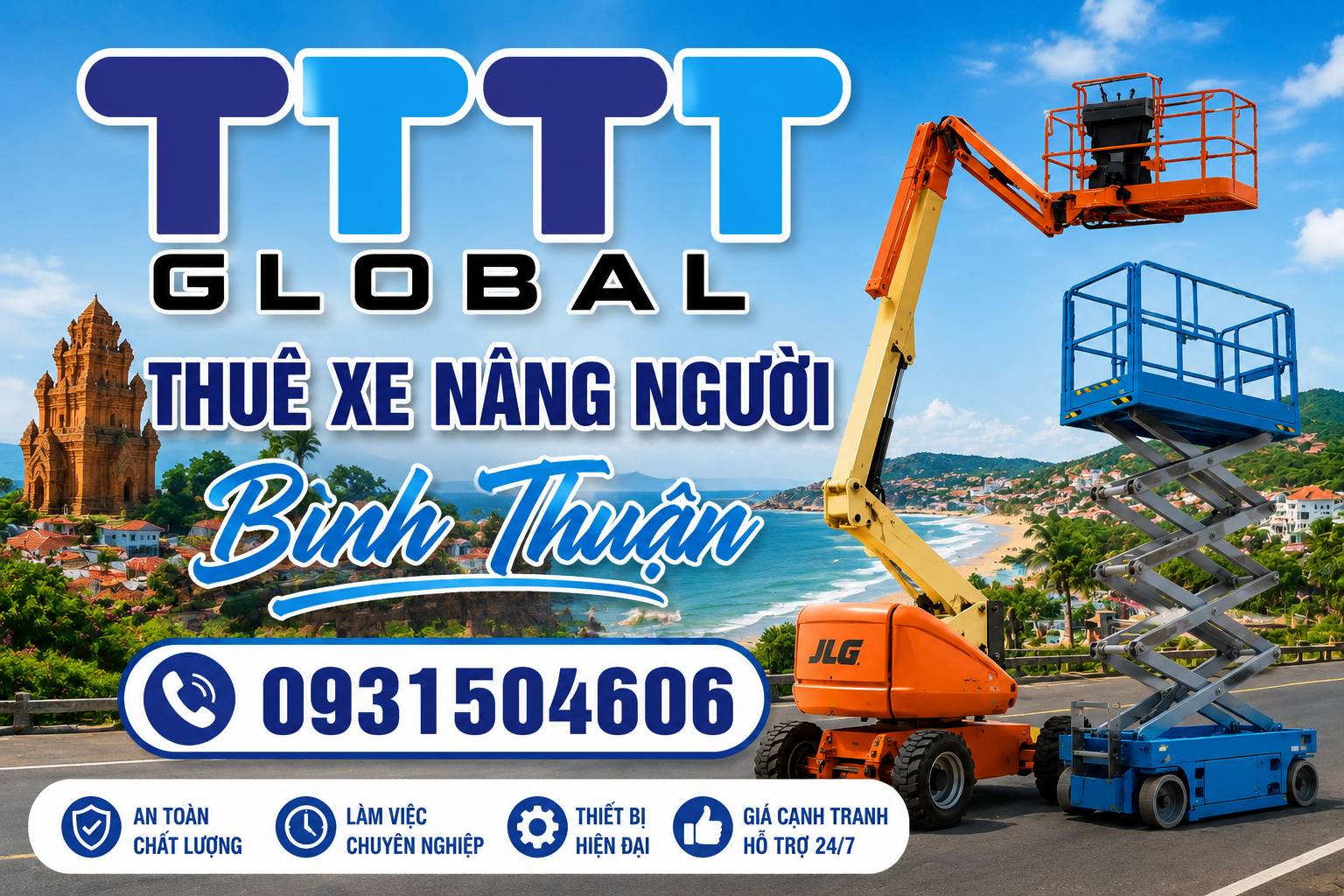 Thuê xe nâng người Bình Thuận có giá, lợi ích gì đáp ứng khách hàng? thuê xe nâng người Bình Thuận