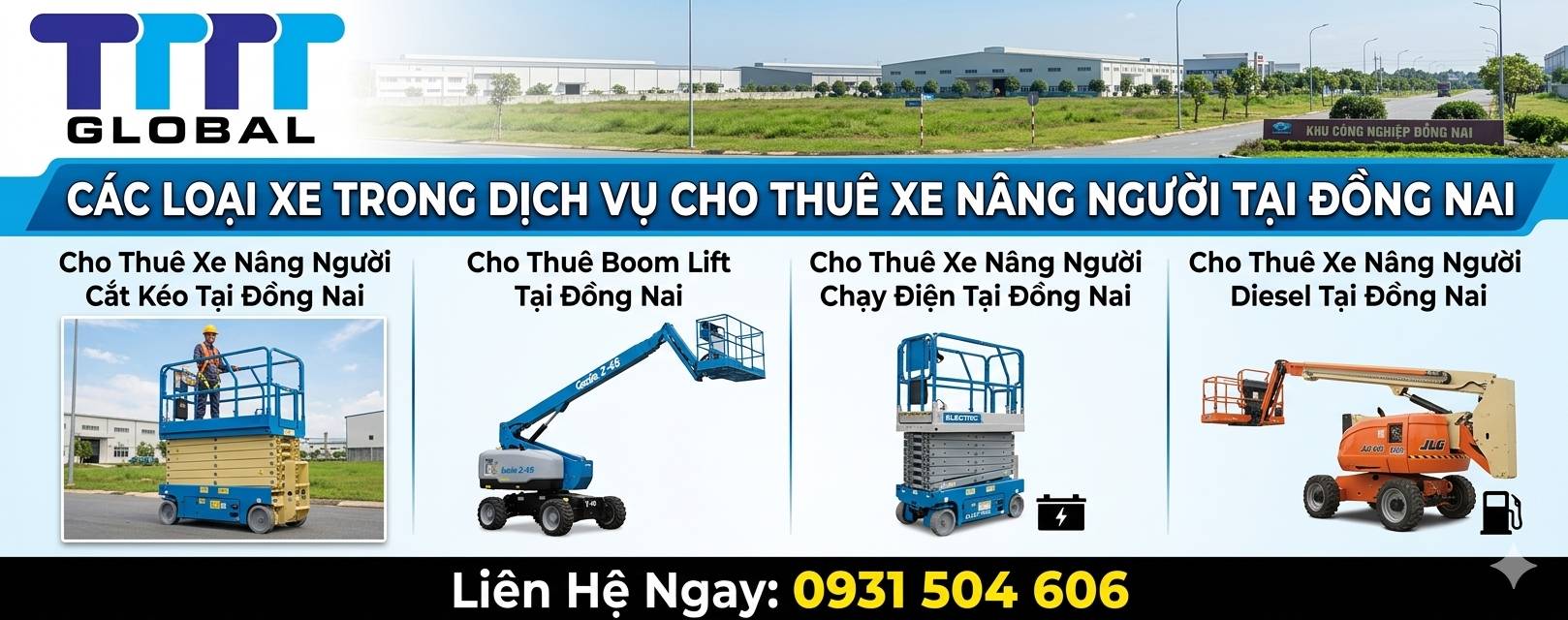 Cho thuê xe nâng người tại Đồng Nai