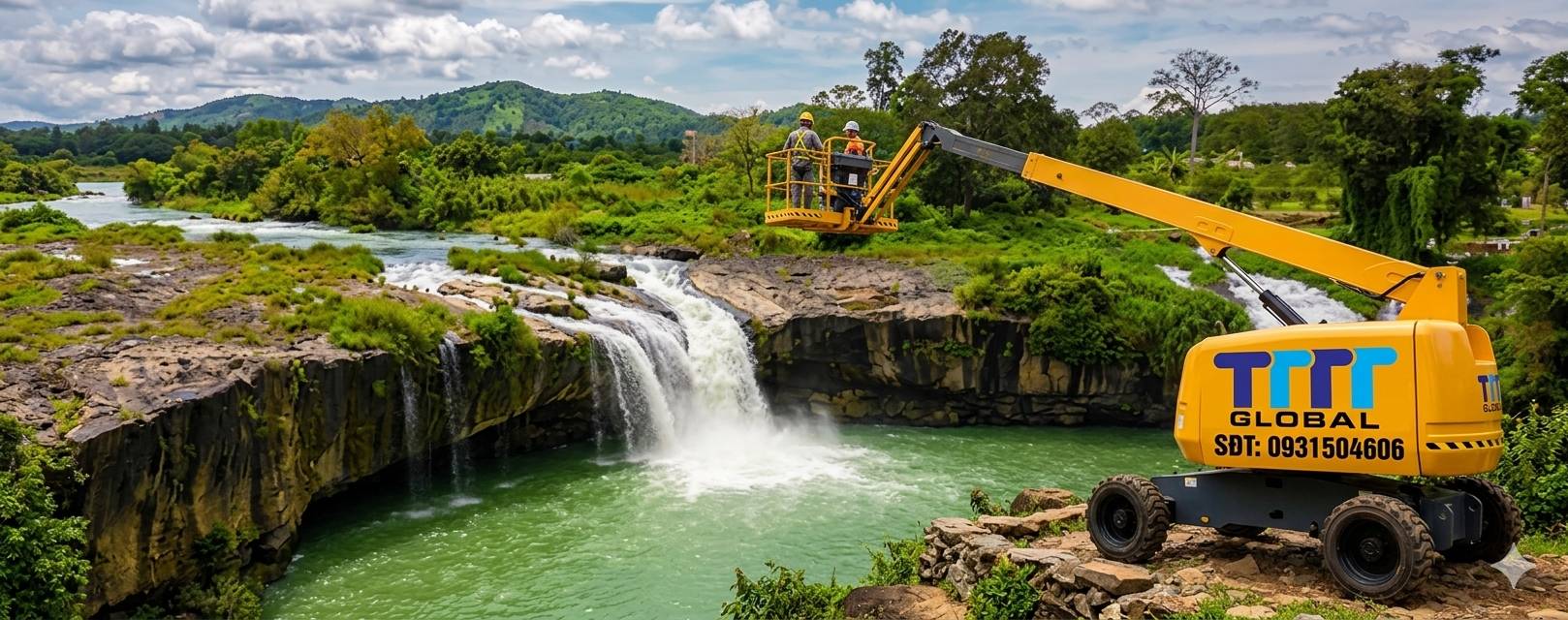 Thuê xe nâng người Đắk Nông giá hợp lí, uy tín, chất lượng 10-50m? Thuê xe nâng người Đắk Nông