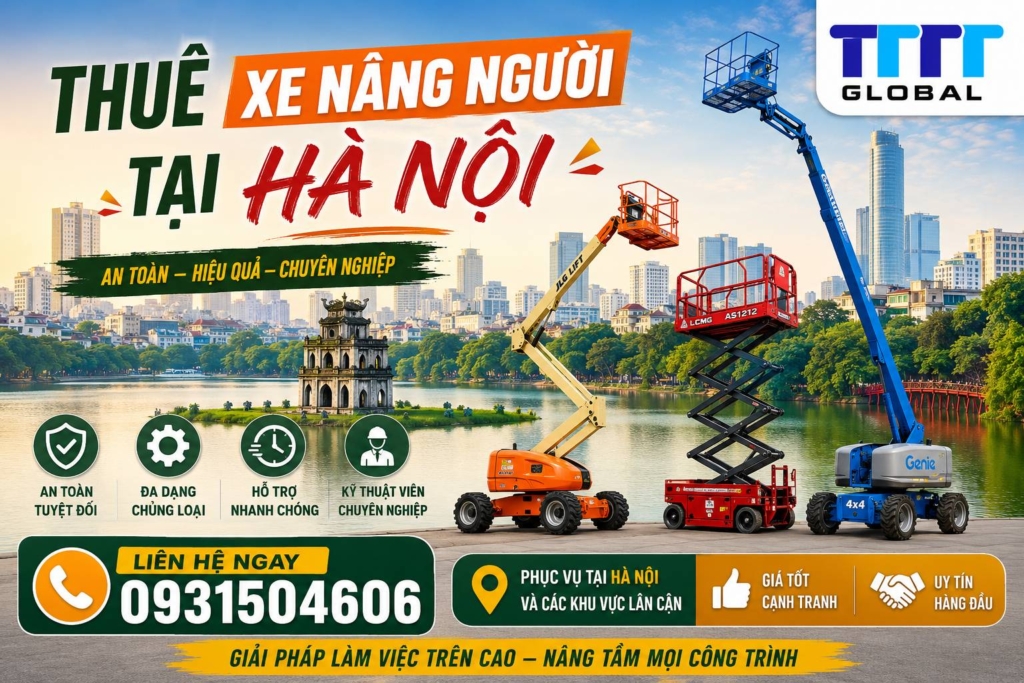 thuê xe nâng người tại Hà Nội