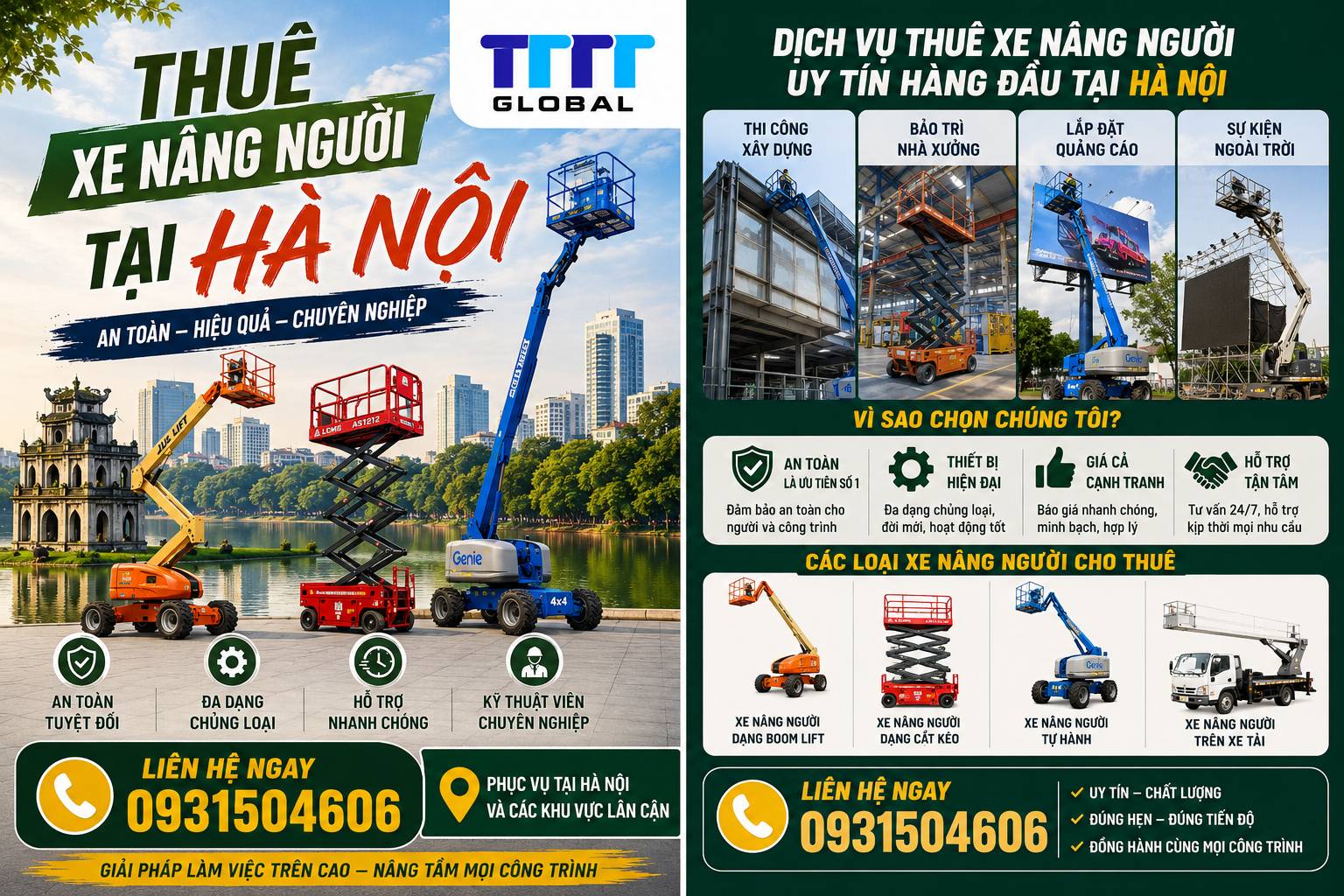 Thuê xe nâng người tại Hà Nội phục vụ cho đô thị hóa, Xu hướng tương lai? thuê xe nâng người tại Hà Nội