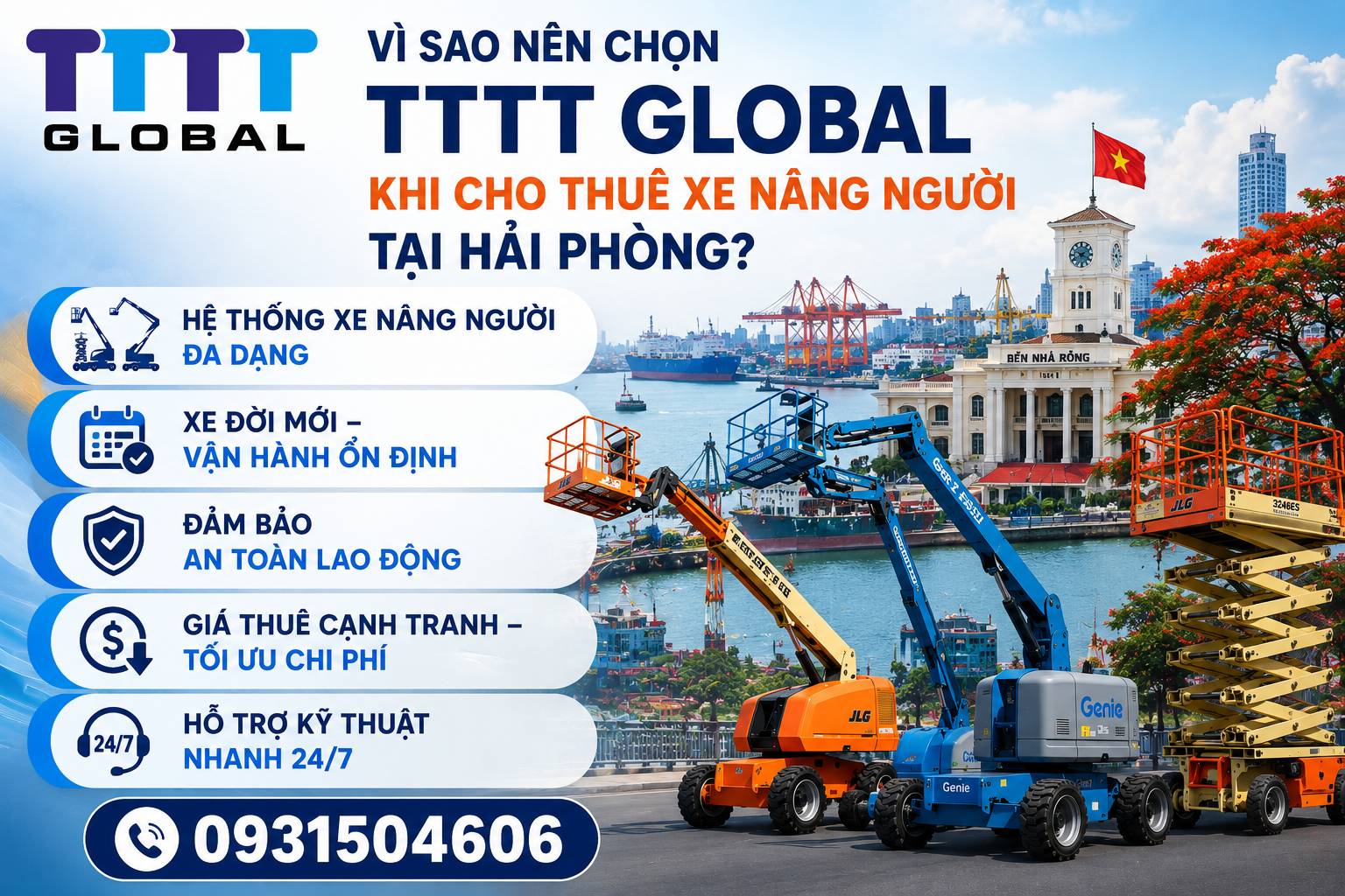 Cho thuê xe nâng người tại Hải Phòng