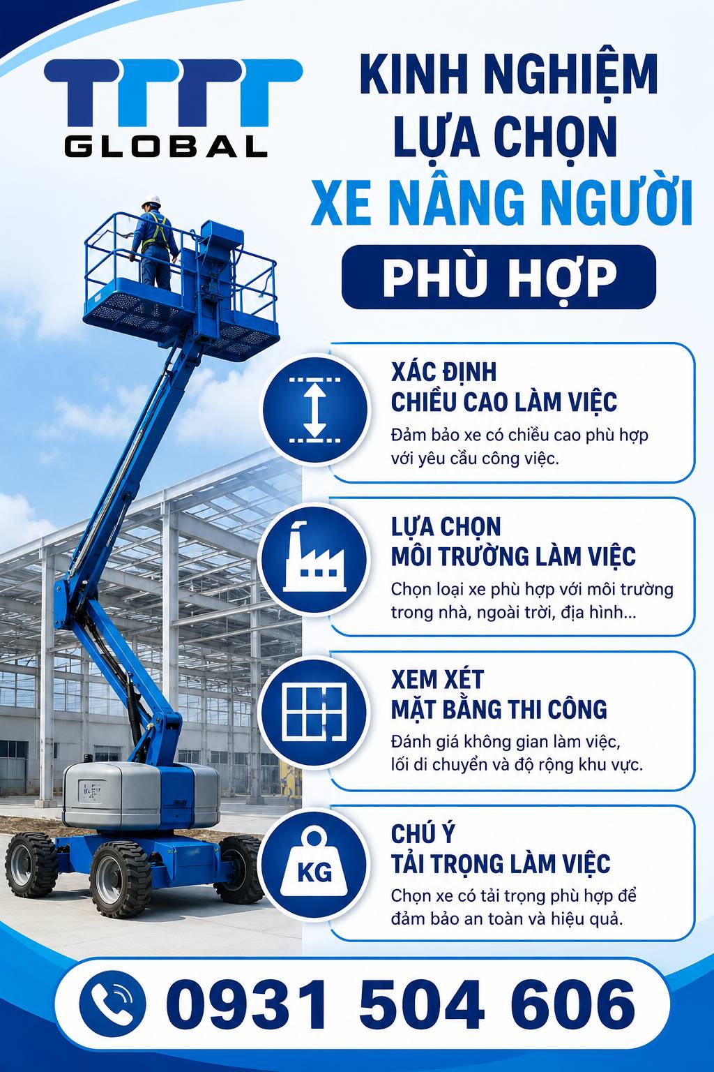 cho thuê xe nâng người tại Bình Dương