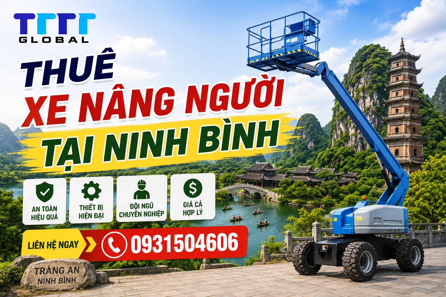 thuê xe nâng người tại Ninh Bình