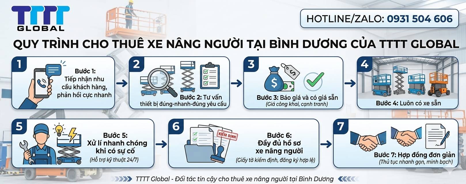 cho thuê xe nâng người tại Bình Dương