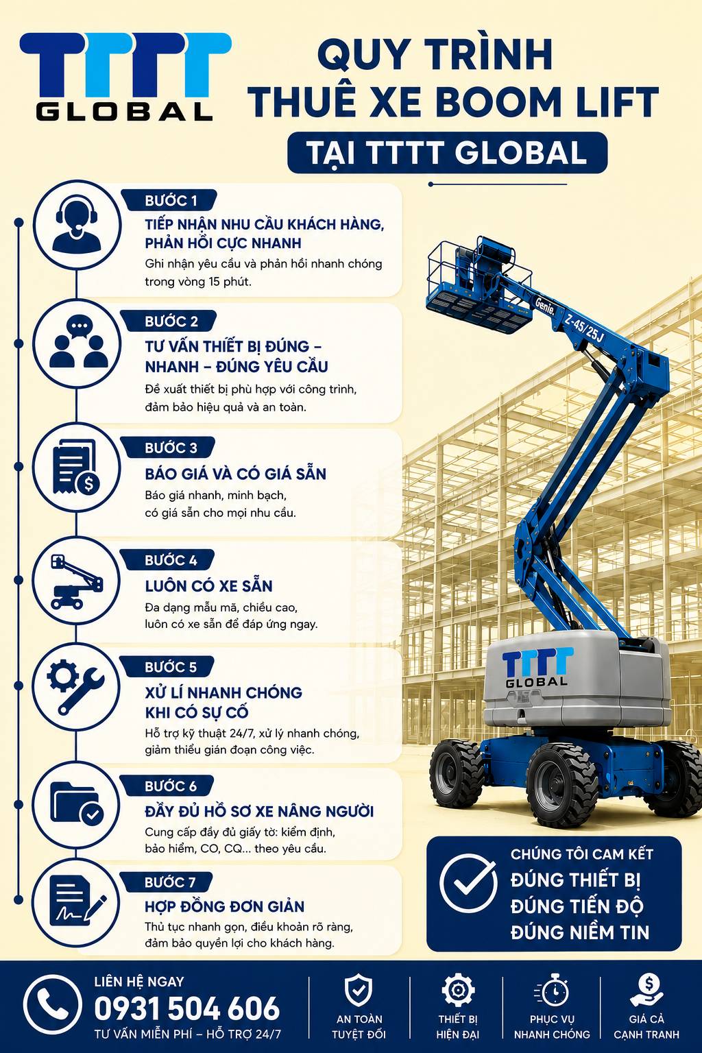 Thuê xe nâng người Bắc Giang giá cả và chất lượng số 1? thuê xe nâng người tại Hà Nội