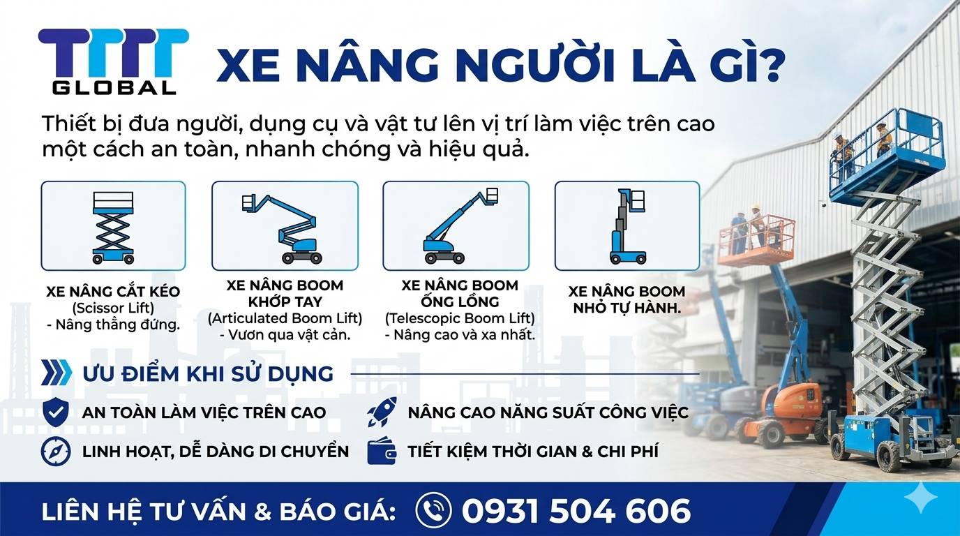 cho thuê xe nâng người tại Bình Dương