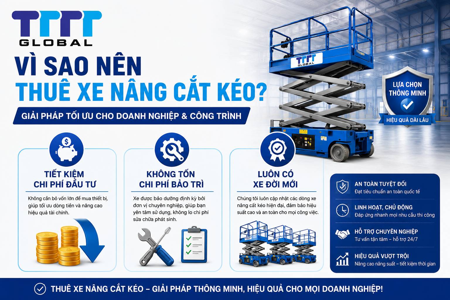 Giá thuê xe nâng cắt kéo 6m, 8m,12m,....Chi tiết bảng giá bên dưới Thuê xe nâng cắt kéo