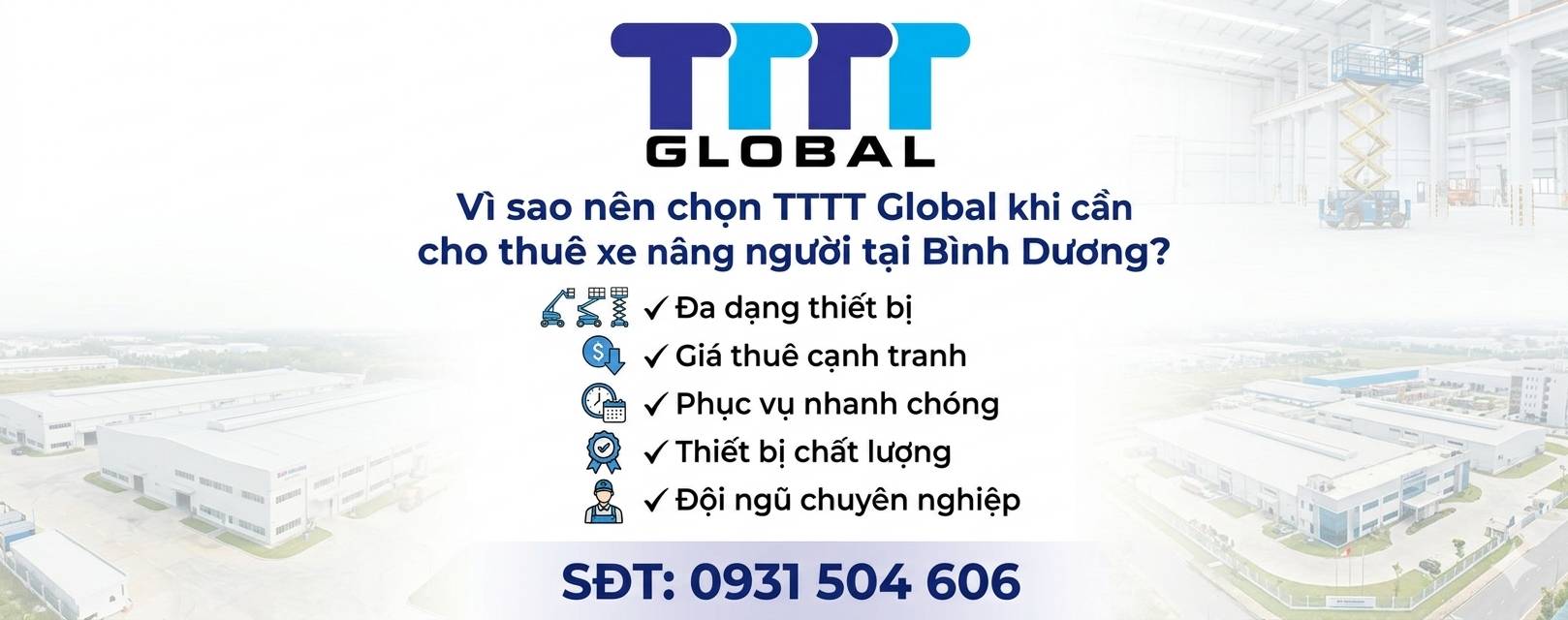 Cho thuê xe nâng người tại Bình Dương